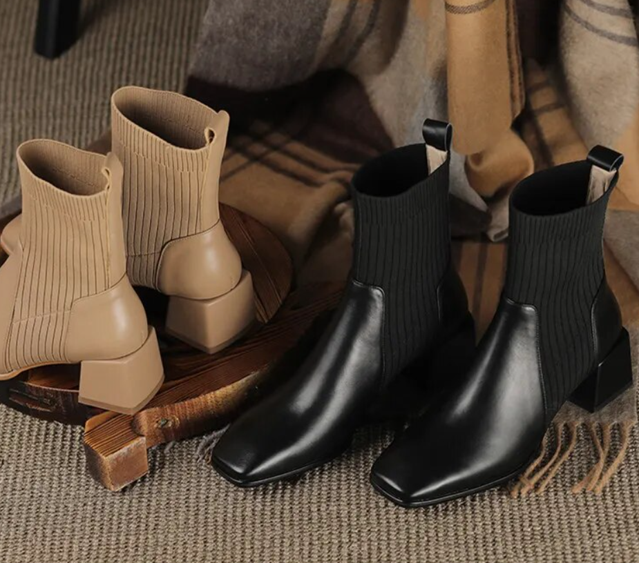 Botines Lola para mujer – botines cómodos con suela amortiguante y ajuste elástico para pie ancho