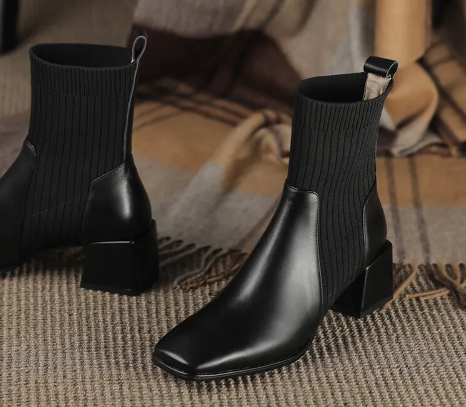 Botines Lola para mujer – botines cómodos con suela amortiguante y ajuste elástico para pie ancho