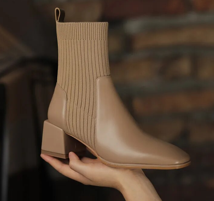 Botines Lola para mujer – botines cómodos con suela amortiguante y ajuste elástico para pie ancho