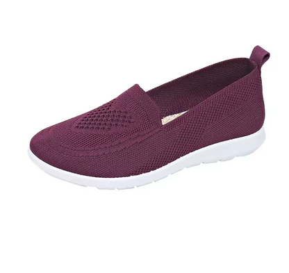 Zapatos cómodos femeninos con suela amortiguante y piel elástica