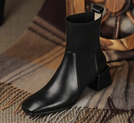 Botines Lola para mujer – botines cómodos con suela amortiguante y ajuste elástico para pie ancho