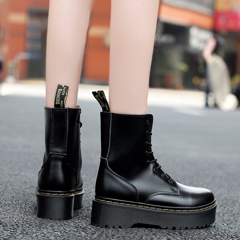 Botas militares de discount cuero